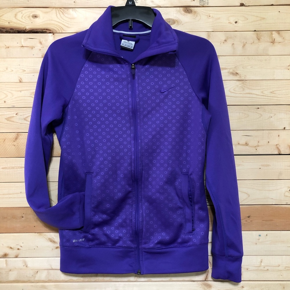 Nike DriFit Women’s Purple blue Zipped Up activewear Jacket size XS